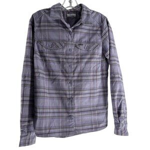 Columbia Women's Plaid Long Sleeve Button-Up Shirt M Purple
